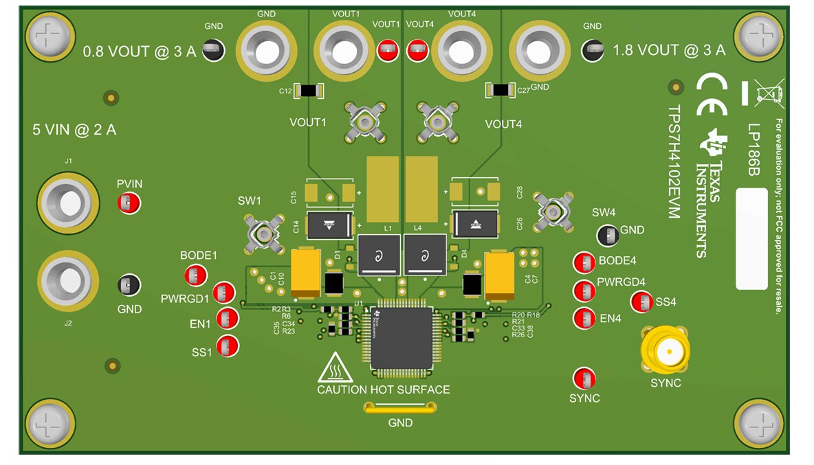 Location Circuit - Texas Instruments TPS7H4102EVM Evaluation Module