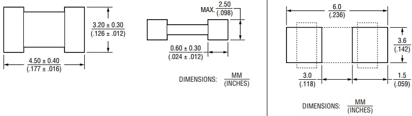 Mechanical Drawing - Bourns BVRA1812 Automotive-Grade Low-Voltage Varistors