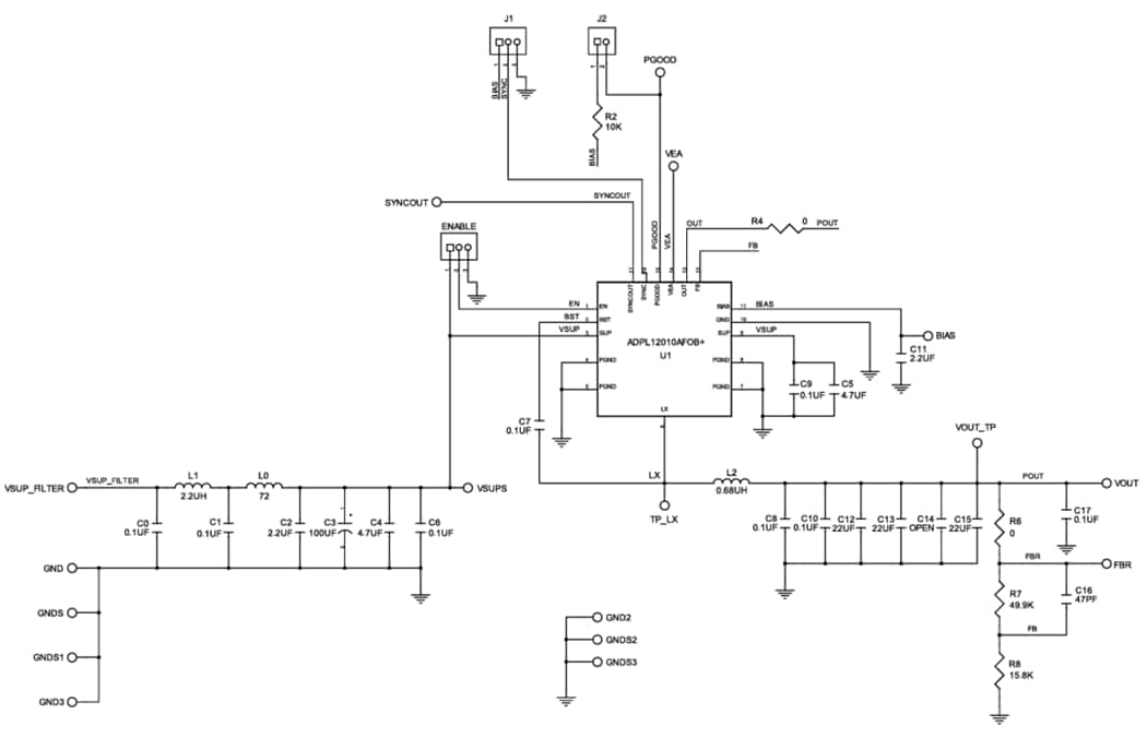 Schematic - Analog Devices / Maxim Integrated ADPL12010 Evaluation Kit